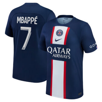 Men's Nike Kylian Mbappé Blue Paris Saint-Germain 2022/23 Home Replica Player Jersey
