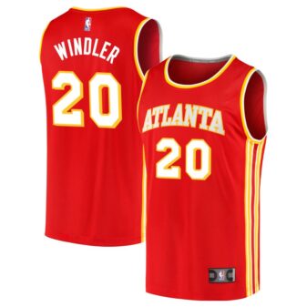 Dylan Windler Men's Fanatics Branded Red Atlanta Hawks Fast Break Replica Custom Jersey - Icon Edition