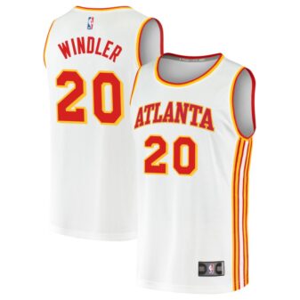 Dylan Windler Men's Fanatics Branded White Atlanta Hawks Fast Break Custom Replica Jersey - Association Edition