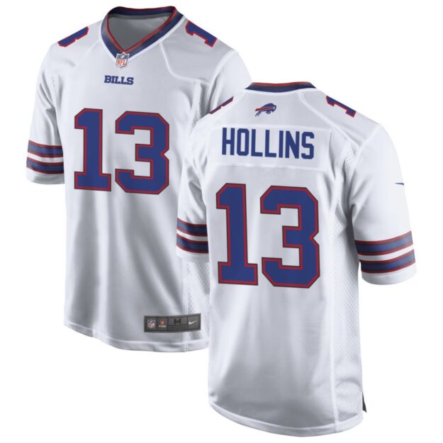 Mack Hollins Men's Nike White Buffalo Bills Custom Game Jersey