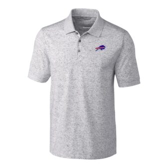 Men's Cutter & Buck Gray Buffalo Bills Space Dye Advantage Polo