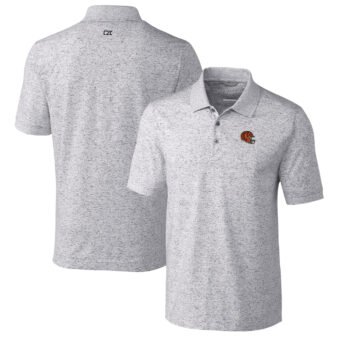 Men's Cutter & Buck Gray Cincinnati Bengals Helmet Advantage Space Dye Tri-Blend Polo