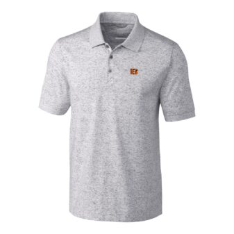 Men's Cutter & Buck Gray Cincinnati Bengals Space Dye Advantage Polo