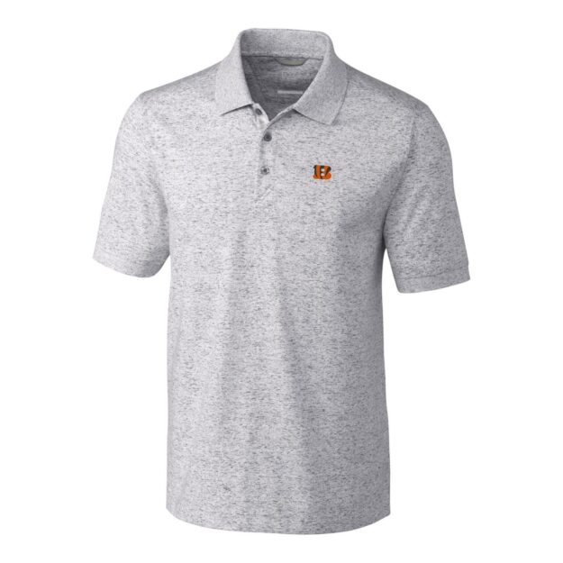 Men's Cutter & Buck Gray Cincinnati Bengals Space Dye Advantage Polo