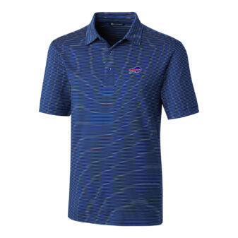 Men's Cutter & Buck Royal Buffalo Bills Big & Tall Forge Pencil Stripe Polo