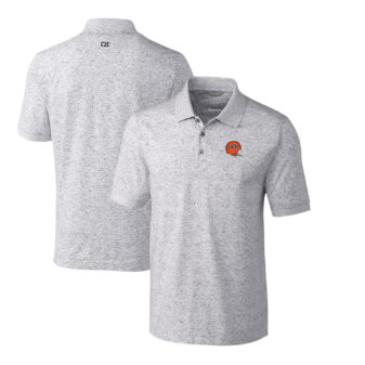 Men's Cutter & Buck Steel Cincinnati Bengals Advantage Tri-Blend Space Dye Throwback Polo