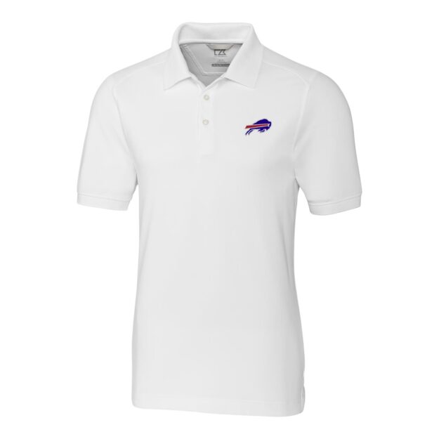 Men's Cutter & Buck White Buffalo Bills Advantage Polo