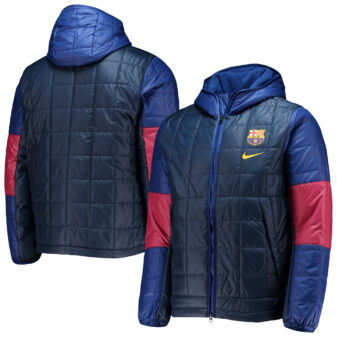 Men's Nike Blue Barcelona Synthetic Fleece Lined Full-Zip Jacket