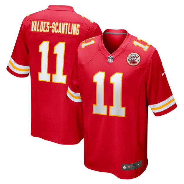 Men's Nike Marquez Valdes-Scantling Red Kansas City Chiefs Game Jersey