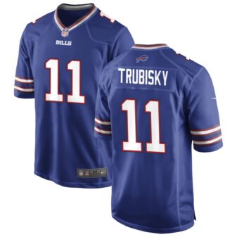 Mitch Trubisky Men's Nike Royal Buffalo Bills Custom Game Jersey