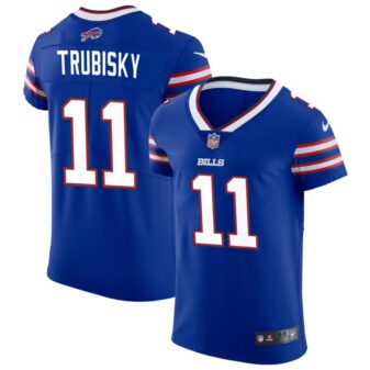 Mitch Trubisky Men's Nike Royal Buffalo Bills Vapor Elite Custom Jersey