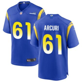 AJ Arcuri Men's Nike Royal Los Angeles Rams Custom Game Jersey