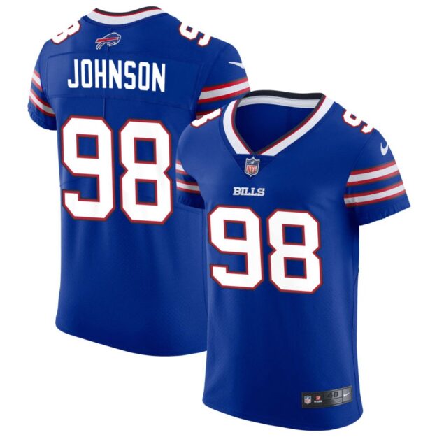 Austin Johnson Men's Nike Royal Buffalo Bills Vapor Elite Custom Jersey