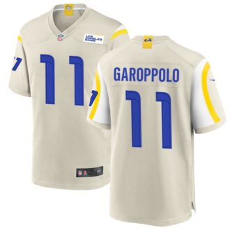 Jimmy Garoppolo Men's Nike Los Angeles Rams Bone Custom Game Jersey