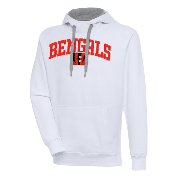 Men's Antigua White Cincinnati Bengals Victory Pullover Hoodie