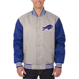 Men's JH Design Gray Buffalo Bills Poly Twill Jacket