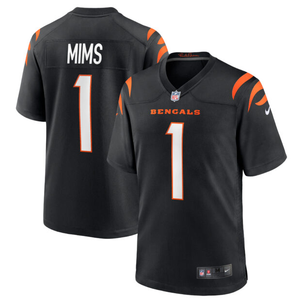 Men's Nike Amarius Mims Black Cincinnati Bengals 2024 NFL Draft First Round Pick Player Game Jersey