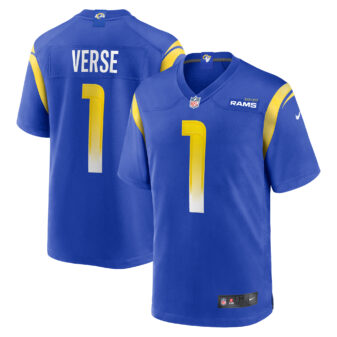 Men's Nike Jared Verse Royal Los Angeles Rams 2024 NFL Draft First Round Pick Player Game Jersey
