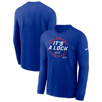 Men's Nike Royal Buffalo Bills 2023 AFC East Division Champions Locker Room Trophy Collection Long Sleeve T-Shirt