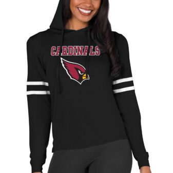 Women's Concepts Sport Black Arizona Cardinals Marathon Lightweight Lounge Pullover Hoodie