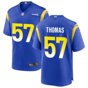 Zach Thomas Men's Nike Royal Los Angeles Rams Custom Game Jersey