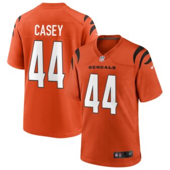 Aaron Casey Men's Nike Orange Cincinnati Bengals Alternate Game Custom Jersey