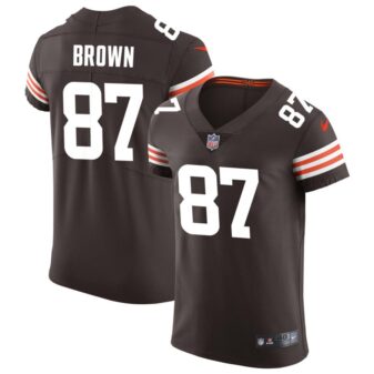 Ahmarean Brown Men's Nike Brown Cleveland Browns Vapor Elite Custom Jersey