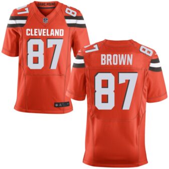 Ahmarean Brown Men's Nike Orange Cleveland Browns Custom Alternate Elite Jersey
