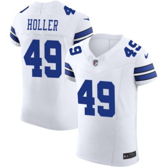 Alec Holler Men's Nike White Dallas Cowboys Vapor F.U.S.E. Elite Custom Jersey