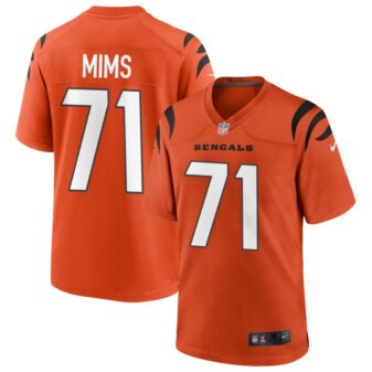 Amarius Mims Men's Nike Orange Cincinnati Bengals Alternate Game Custom Jersey