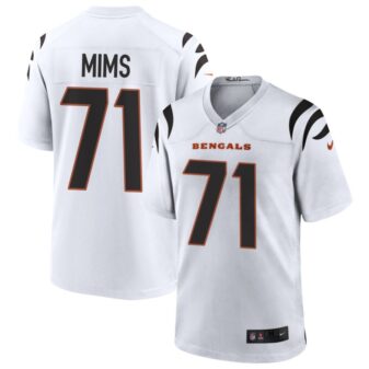 Amarius Mims Men's Nike White Cincinnati Bengals Game Custom Jersey