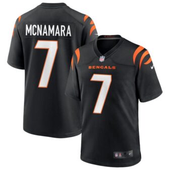 Austin McNamara Men's Nike Black Cincinnati Bengals Game Custom Jersey