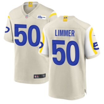 Beaux Limmer Men's Nike Los Angeles Rams Bone Custom Game Jersey