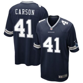 Caelen Carson Men's Nike Navy Dallas Cowboys Custom Game Jersey