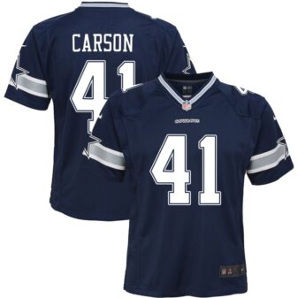 Caelen Carson Youth Nike Navy Dallas Cowboys Custom Game Jersey