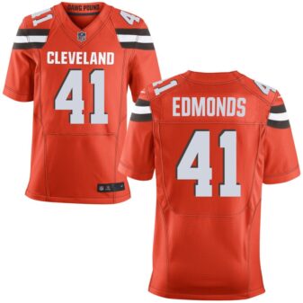 Chris Edmonds Men's Nike Orange Cleveland Browns Custom Alternate Elite Jersey