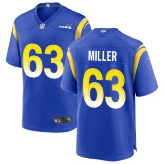 Grant Miller Men's Nike Royal Los Angeles Rams Custom Game Jersey