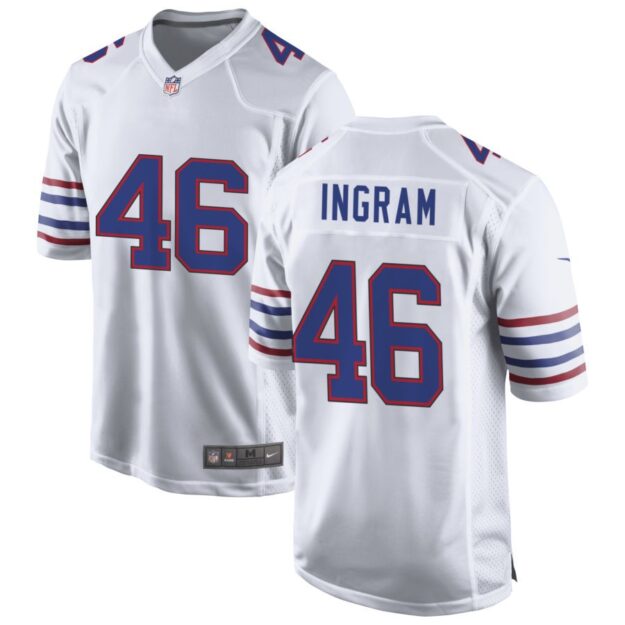 Ja'Marcus Ingram Men's Nike White Buffalo Bills Alternate Custom Game Jersey