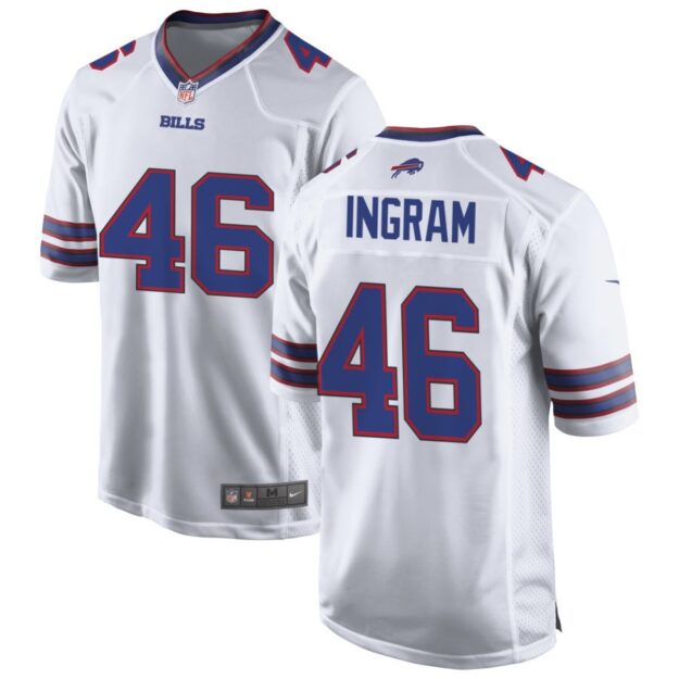 Ja'Marcus Ingram Men's Nike White Buffalo Bills Custom Game Jersey