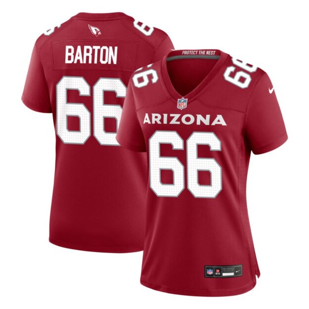 Jackson Barton Women's Nike Cardinal Arizona Cardinals Custom Game Jersey