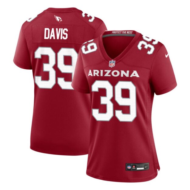 Jaden Davis Women's Nike Cardinal Arizona Cardinals Custom Game Jersey