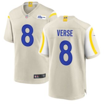 Jared Verse Men's Nike Los Angeles Rams Bone Custom Game Jersey