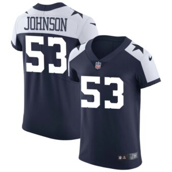 Jason Johnson Men's Nike Navy Dallas Cowboys Alternate Vapor Elite Custom Jersey