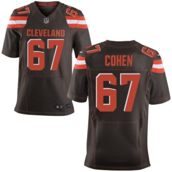 Javion Cohen Men's Nike Brown Cleveland Browns Elite Custom Jersey