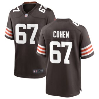 Javion Cohen Men's Nike Cleveland Browns Brown Custom Game Jersey