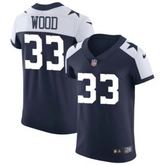 Julius Wood Men's Nike Navy Dallas Cowboys Alternate Vapor Elite Custom Jersey
