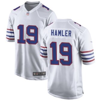 KJ Hamler Men's Nike White Buffalo Bills Alternate Custom Game Jersey