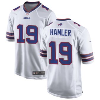 KJ Hamler Men's Nike White Buffalo Bills Custom Game Jersey