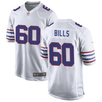 Keaton Bills Men's Nike White Buffalo Bills Alternate Custom Game Jersey