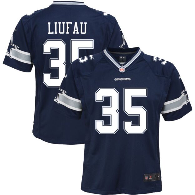 Marist Liufau Youth Nike Navy Dallas Cowboys Custom Game Jersey